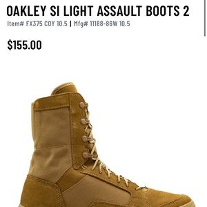 Oakley Light Assault boots women size 6